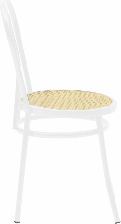 Karrige Vienna pe rattan bezhë-metal bardhë