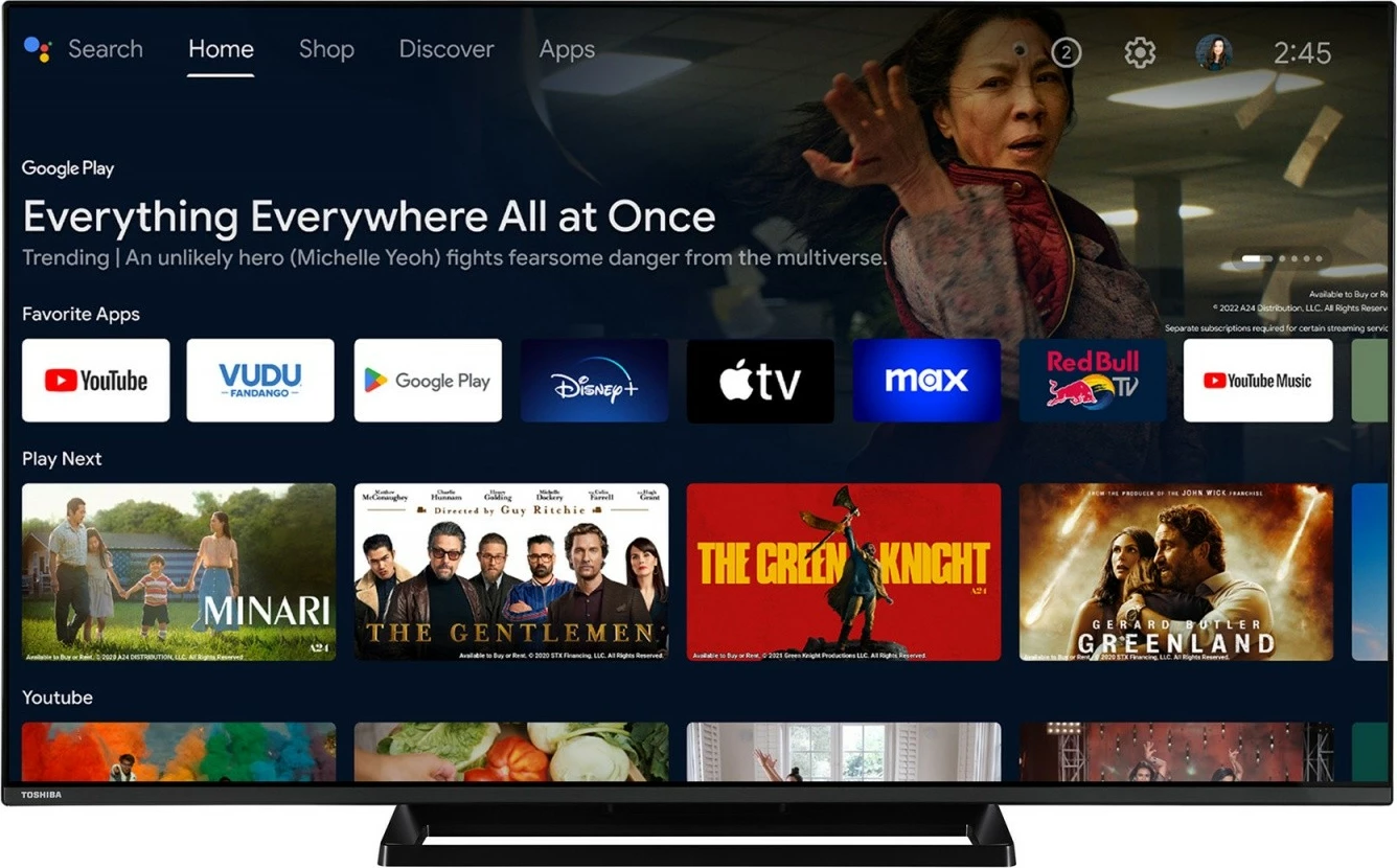 Televizor Toshiba 55UA3E63DG, 55 inç, 4K Ultra HD, Smart TV, Android TV, i zi