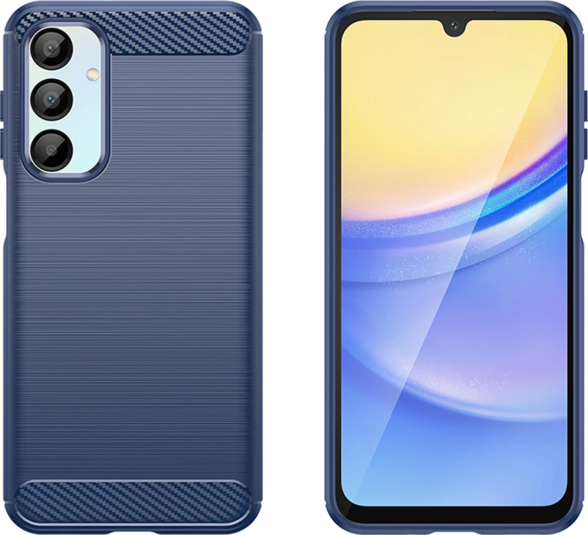 Mbështjellës, Hurtel, Carbon Case për Samsung Galaxy A16/A16 5G, TPU, blu