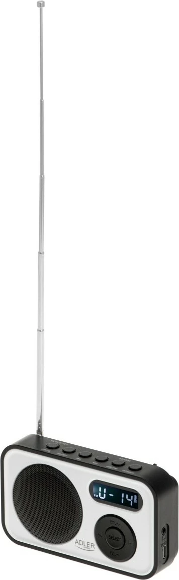 Radio digjitale Adler AD1906, PLL AM/FM, e zezë