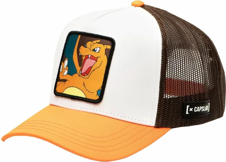 Kapelë për meshkuj Capslab, e bardhë-portokalli