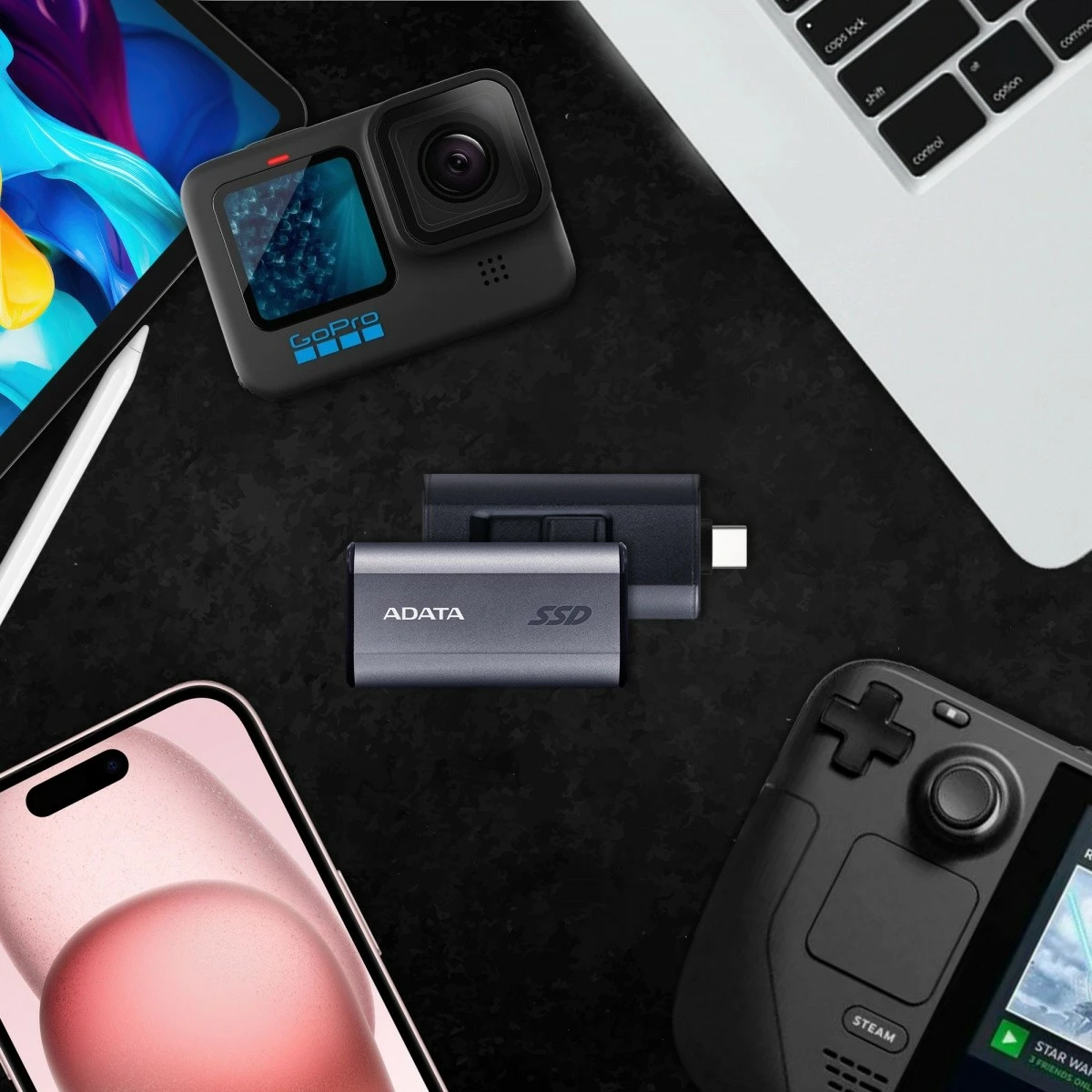 Kasë SSD e jashtme Adata SC750, 500 GB, USB 3.2 Type-C, Titanium