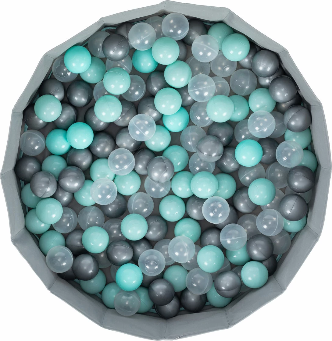 Pishinë topash palosëse me topa, ngjyrë mint, 90 copë