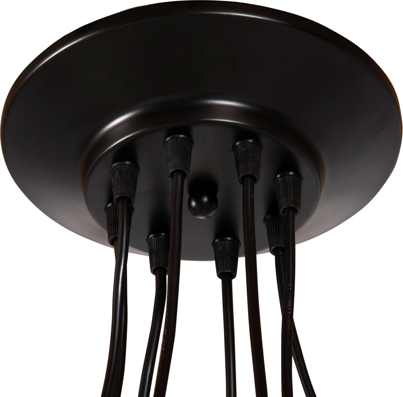 Llambadar tavani 8-drita FH4176 metal i zi-kabllo të zeza Φ100x180Hcm