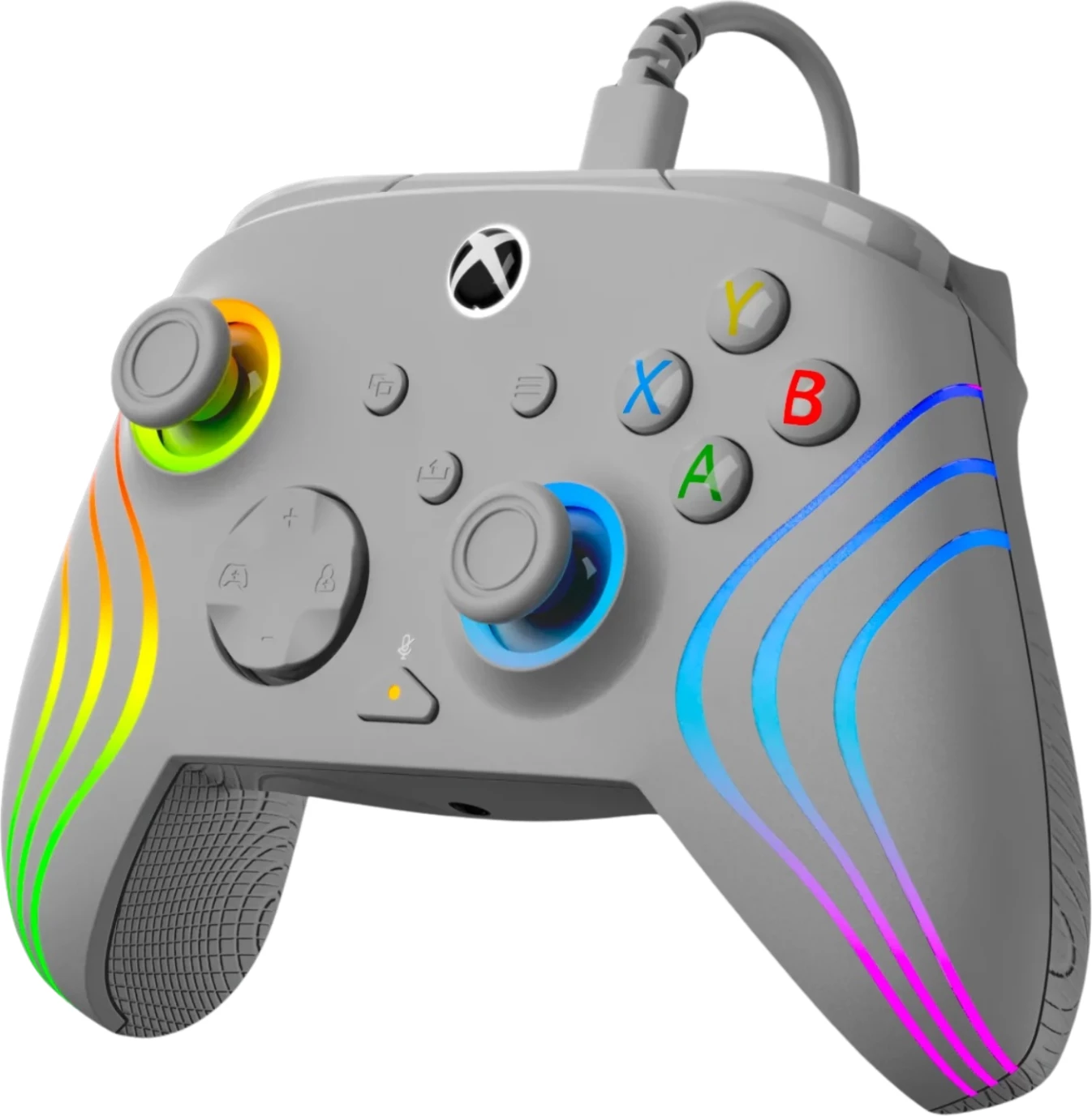 Kontroller me kabllo Turtle Beach Afterglow Wave për Xbox/PC, RGB, Hall-Effect triggers, Gri