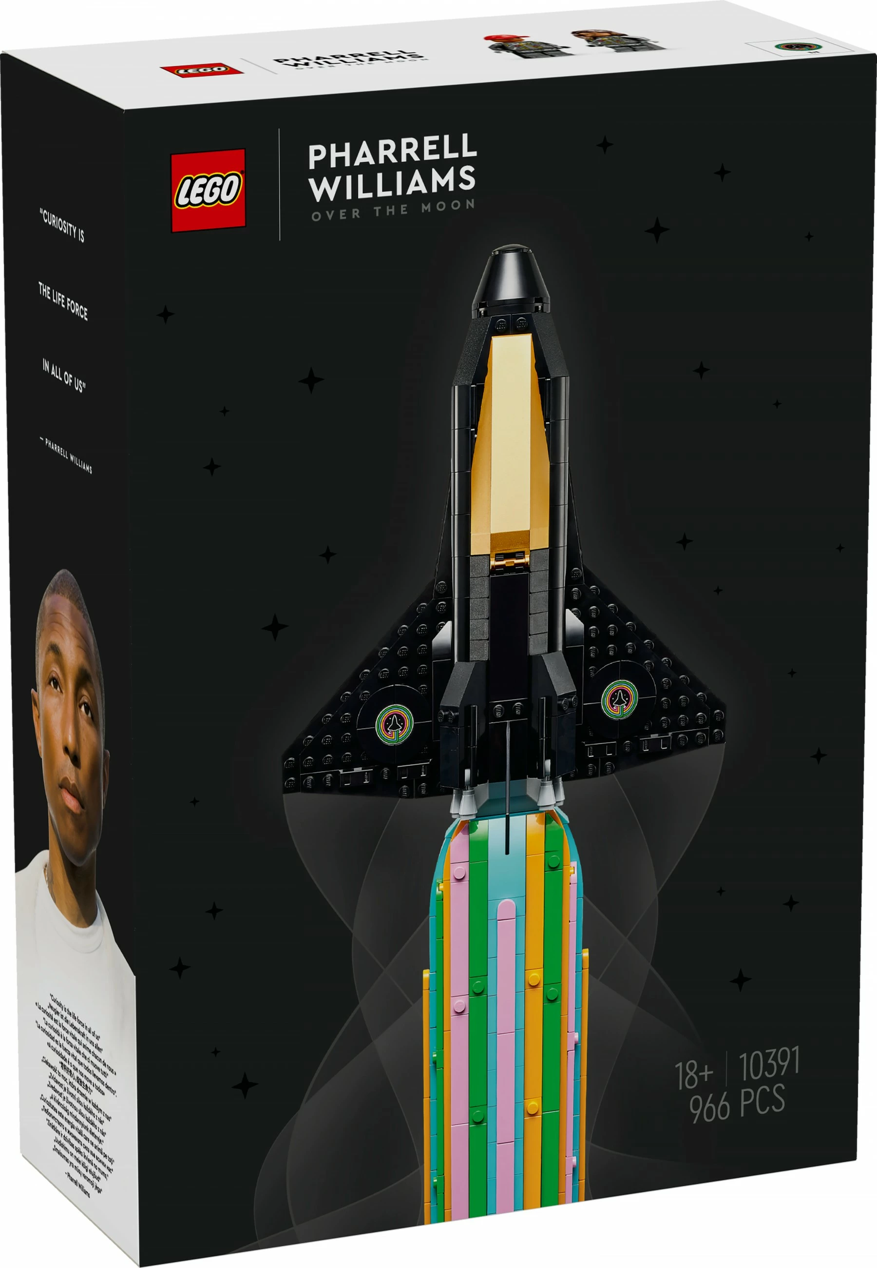 Set ndërtimi LEGO Icons 10391 Pharrell Williams Over the Moon, 966 pjesë, multikolor