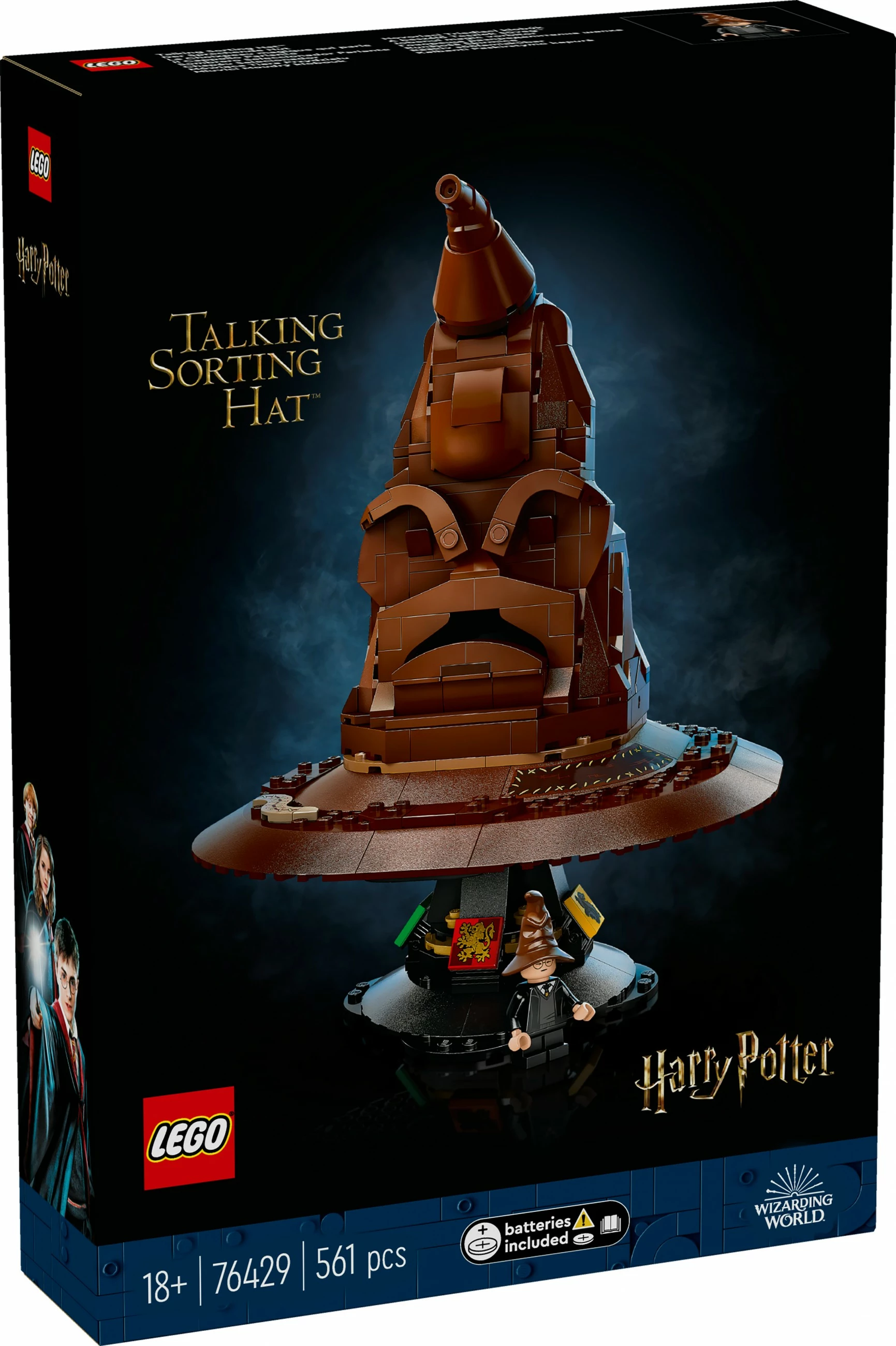 Set LEGO Talking Sorting Hat, 561 copë, plastikë, për të rritur, ngjyrë kafe