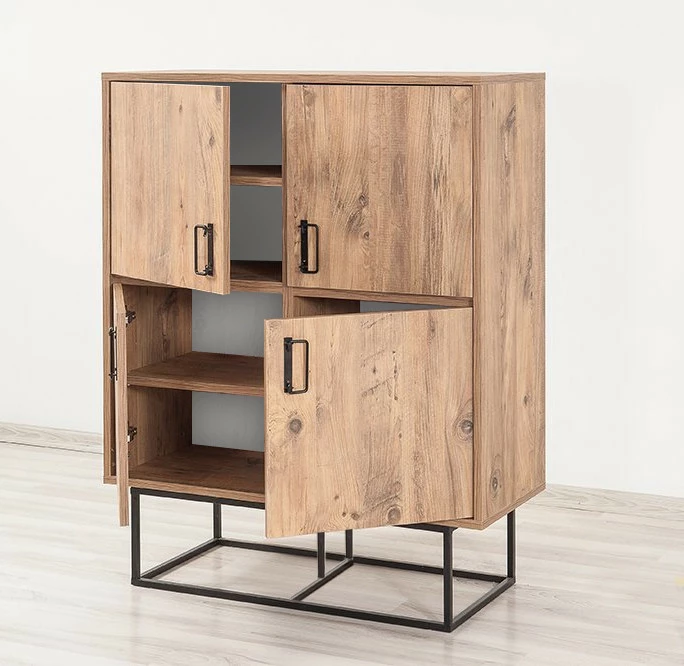 Dollap multifunksional Hanah Home, Quantum Solo, ngjyrë Atlantic Pine dhe e zezë