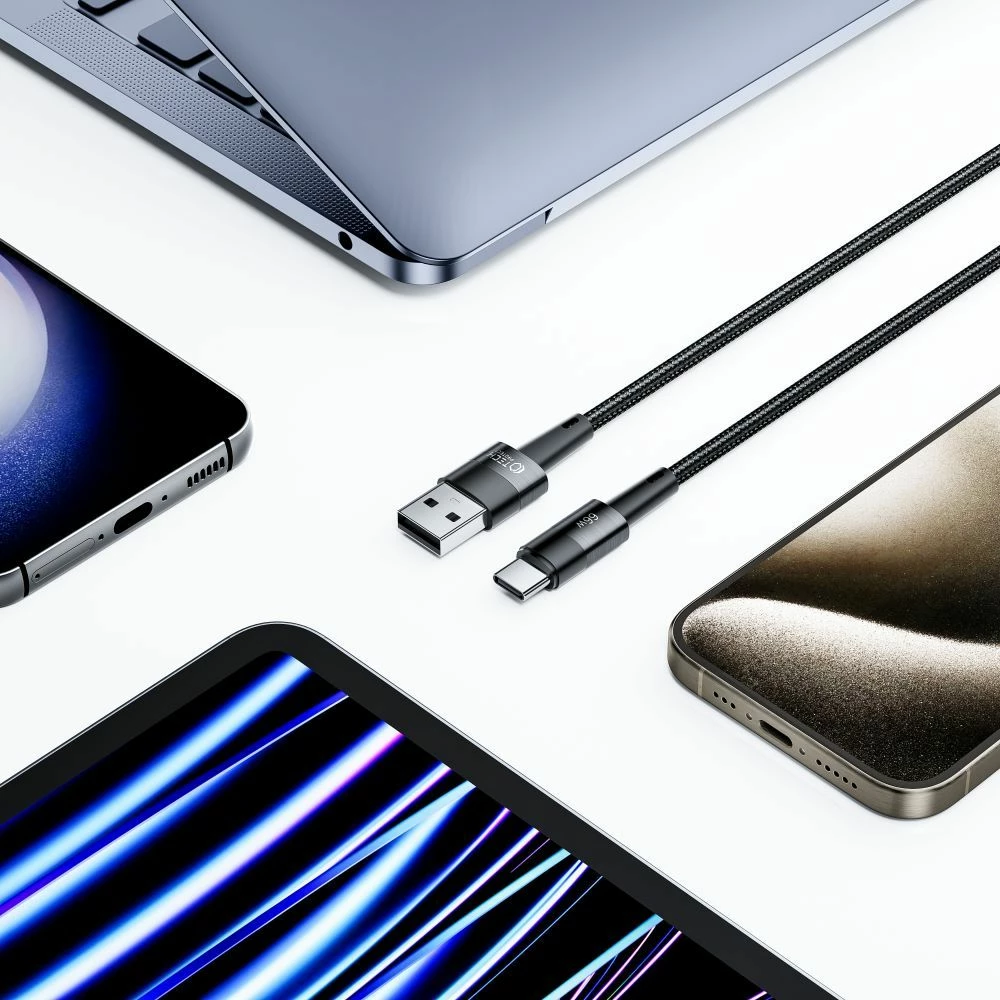 Kabllo USB-C/USB-C Tech-Protect UltraBoost 2m, 66W, Gri