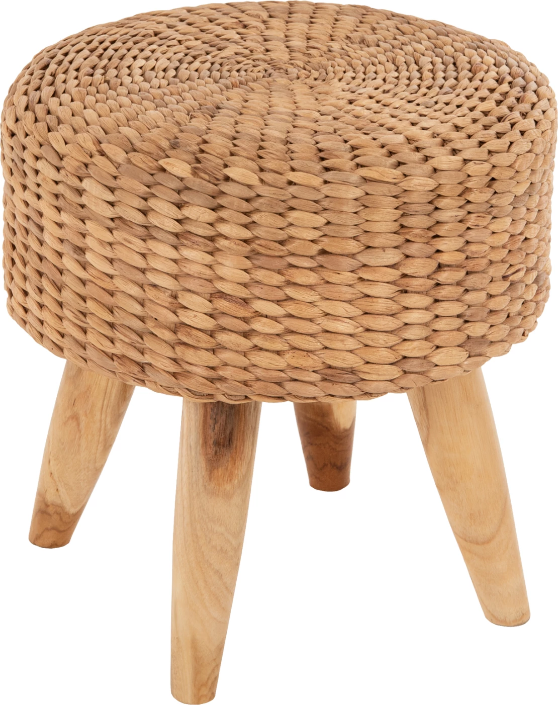 Karrige për bar JIM FH7824 dru tik ngjyrë natyrale-sedilje e mat Φ43x43Hcm