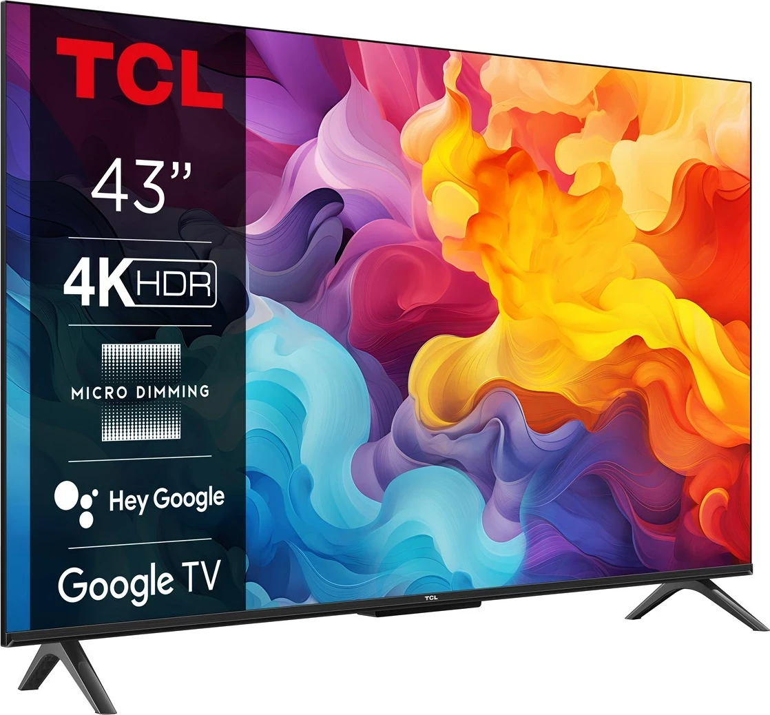 Televizor LED TCL 43P655, 43", 4K Ultra HD, Google TV, i zi