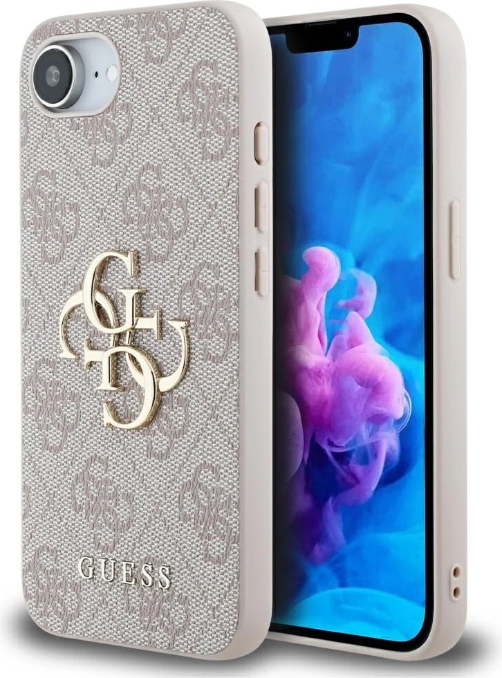Mbështjellës Guess 4G Big Logo për iPhone 16e, Rozë