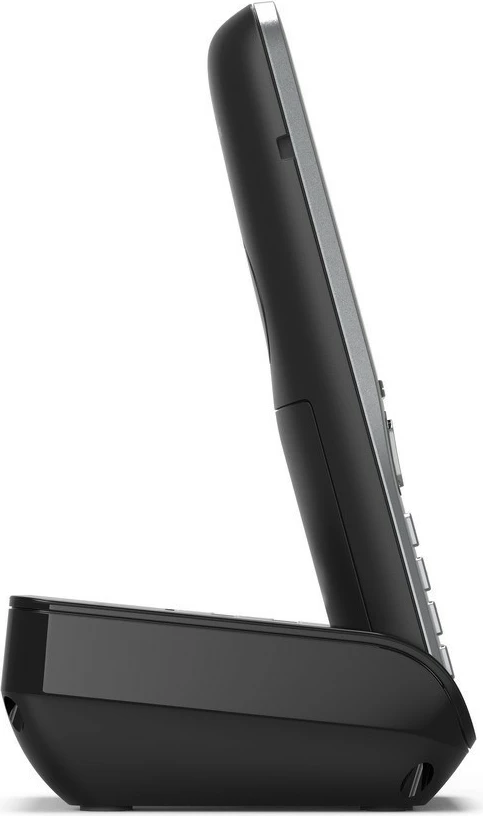 Telefon fiks Gigaset COMFORT 500A, analog/DECT, regjistrues automatik, ekran ngjyrë, 200 kontakte, i zi/argjendtë