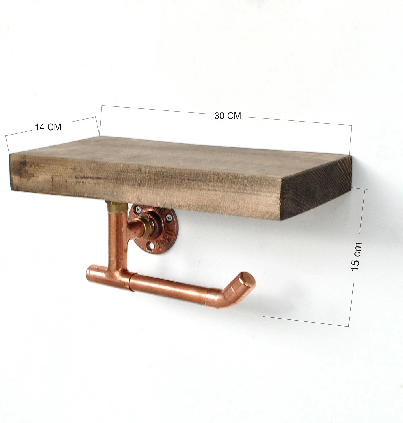 Raft muri me tuba, ngjyrë rozë gold dhe arre, Hanah Home Cop016
