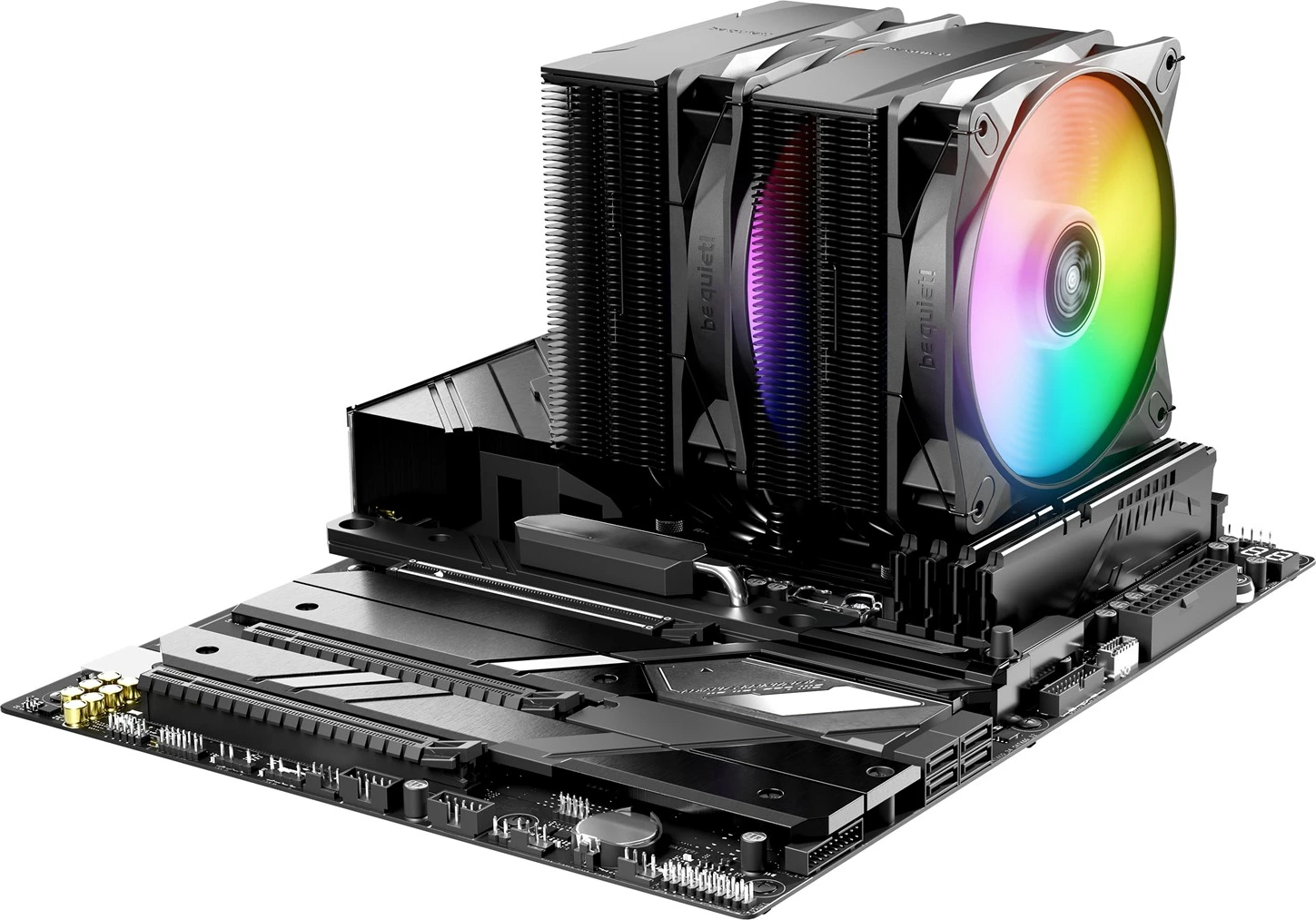 Kasë ftohëse për procesor BE QUIET! Pure Rock Pro 3 LX, 12 cm, 2 ventilatorë, Alumini, RGB, E zezë