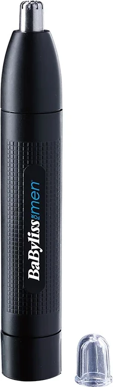 trimer për hundë dhe veshë, BaByliss E650E, sistem prerjeje rrethor, kokë e heqshme, kapak mbrojtës, e zezë