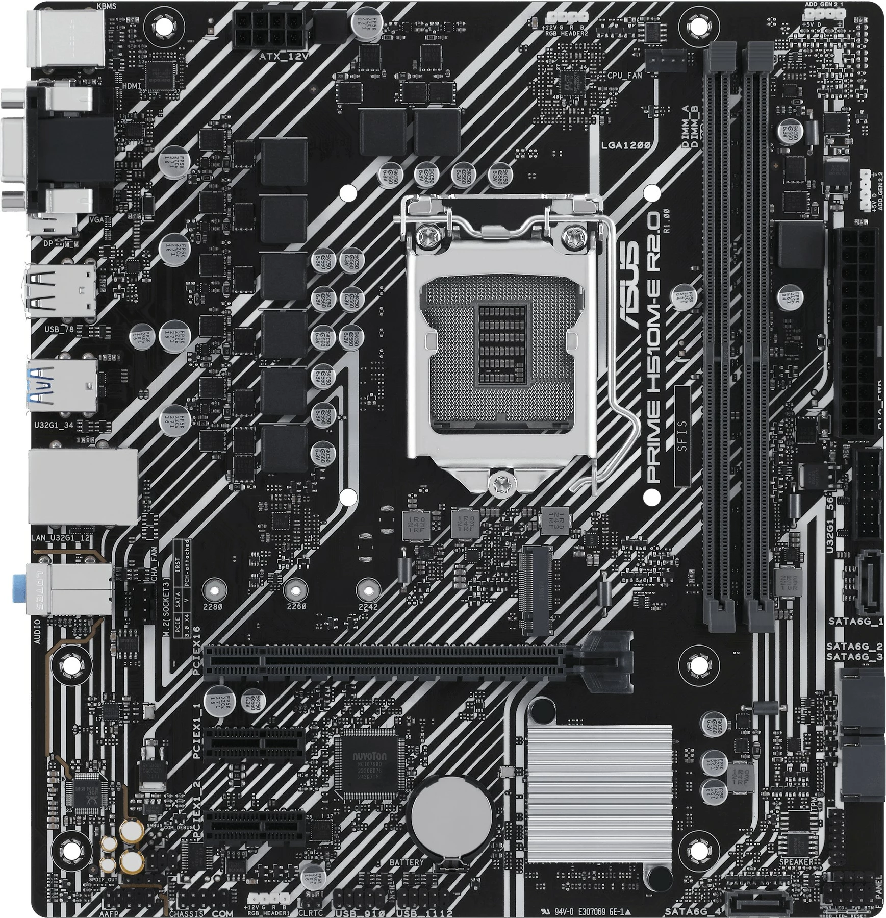 Pllakë amë ASUS PRIME H510M-E R2.0, Intel, LGA 1200, DDR4-SDRAM, 64 GB