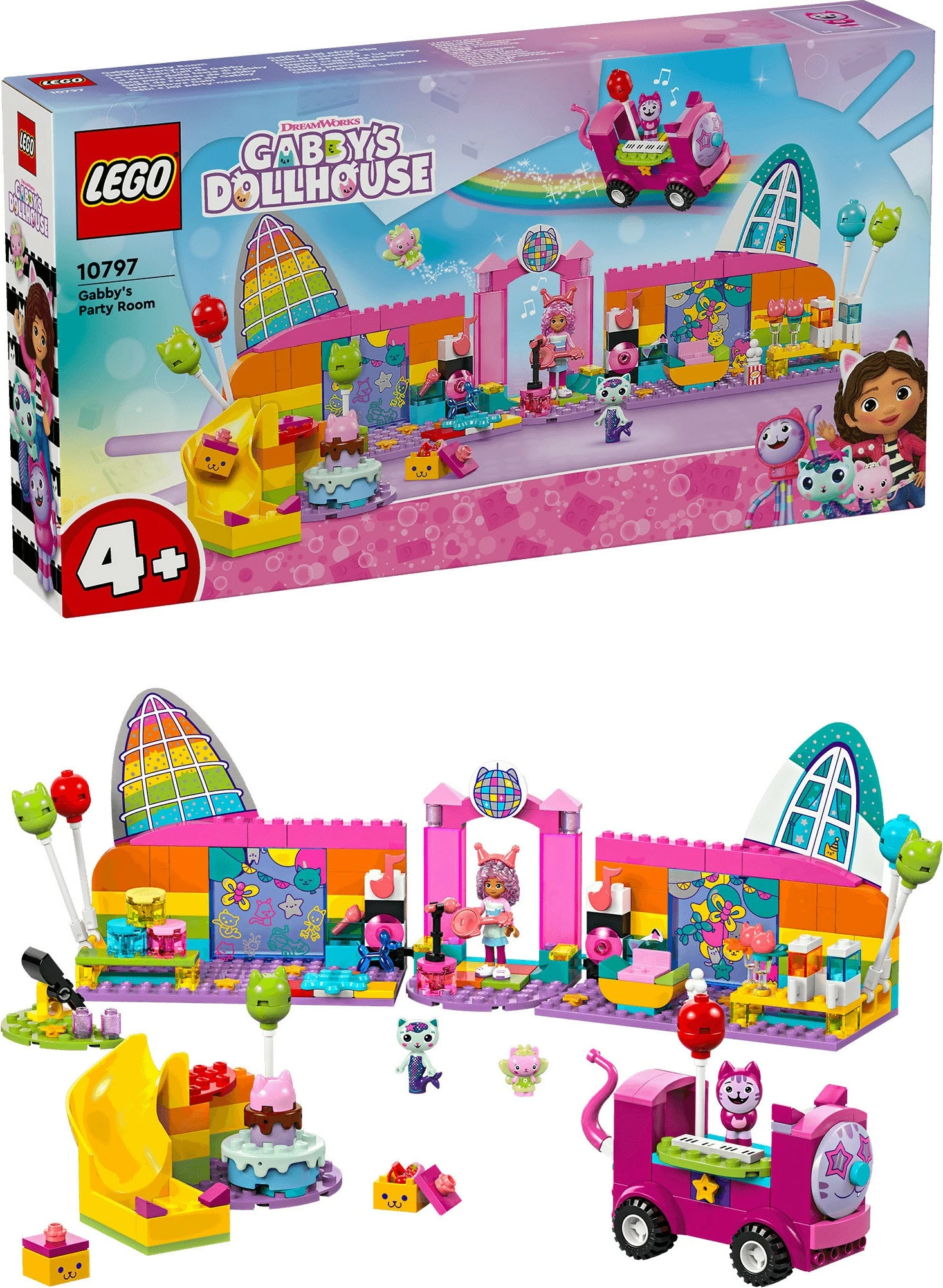 Set ndërtimi LEGO Gabby's Party Room, 252 pjesë, shumëngjyrësh