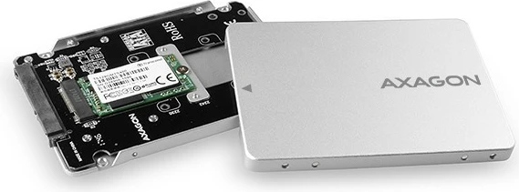 Kasë e brendshme AXAGON RSS-M2SD për SSD M.2 SATA, 2.5", Argjend