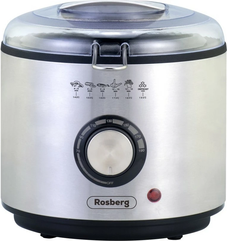 Fritozë elektrike Rosberg R51980U 1 L 950 W Inox/zezë