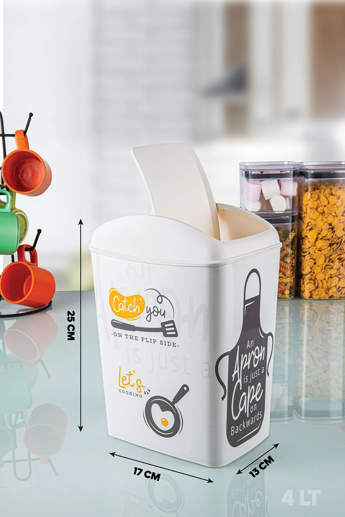 Kosh plastik shumëngjyrësh Hermia Concept, TRN-194-02, 17x13x25cm, 5L