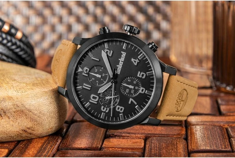 Orë dore për meshkuj Timberland Driscoll TDWGF0040701, e zezë, set me çantë