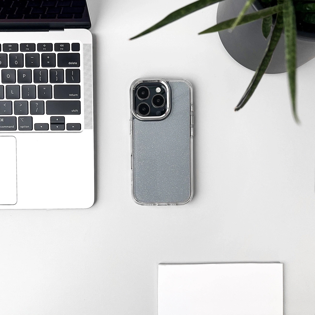 Mbështjellës Hurtel Glitter Case për Samsung Galaxy S25 Edge, Transparent