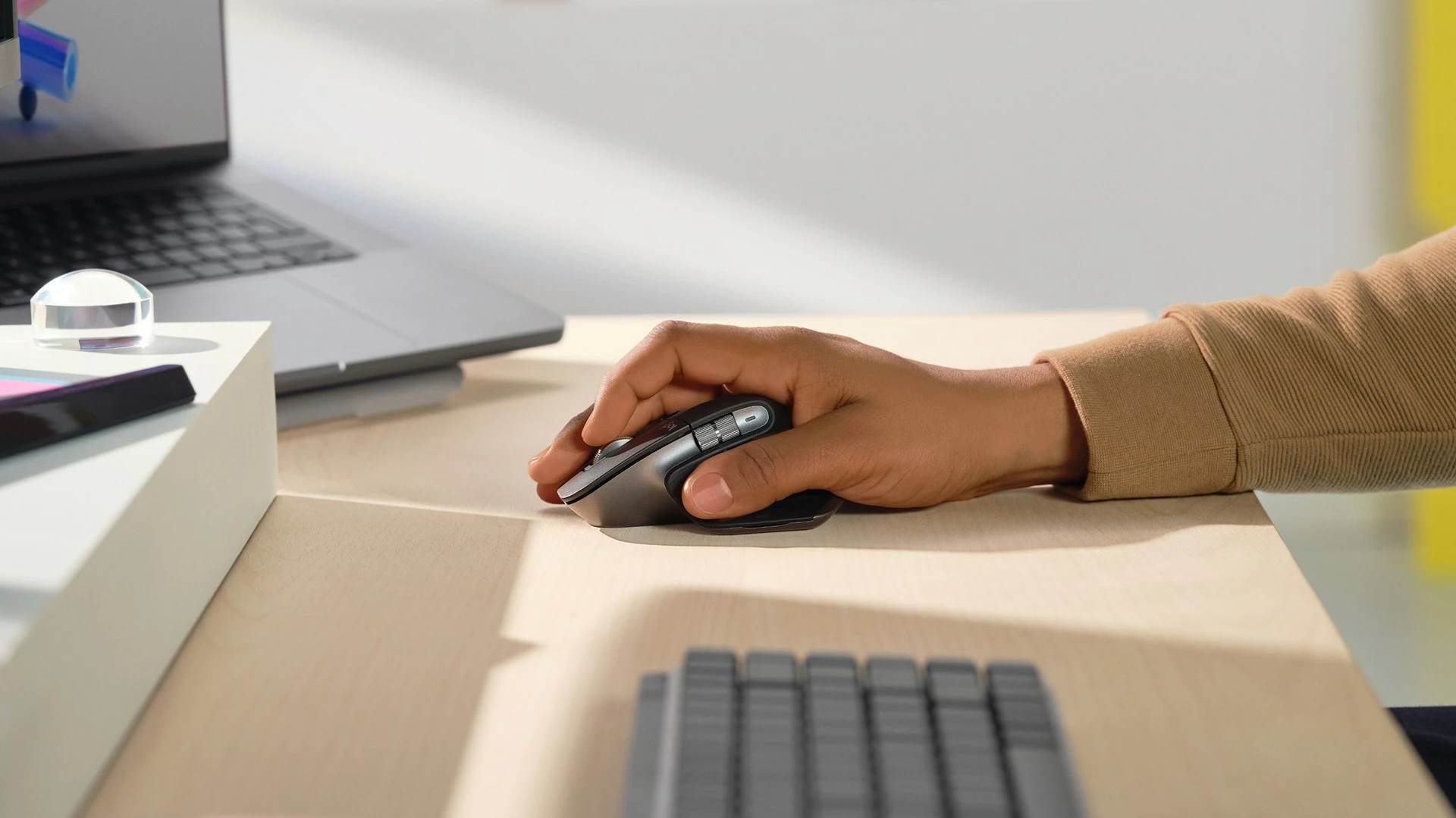 Maus Logitech MX Master 3S për Mac, wireless, gri
