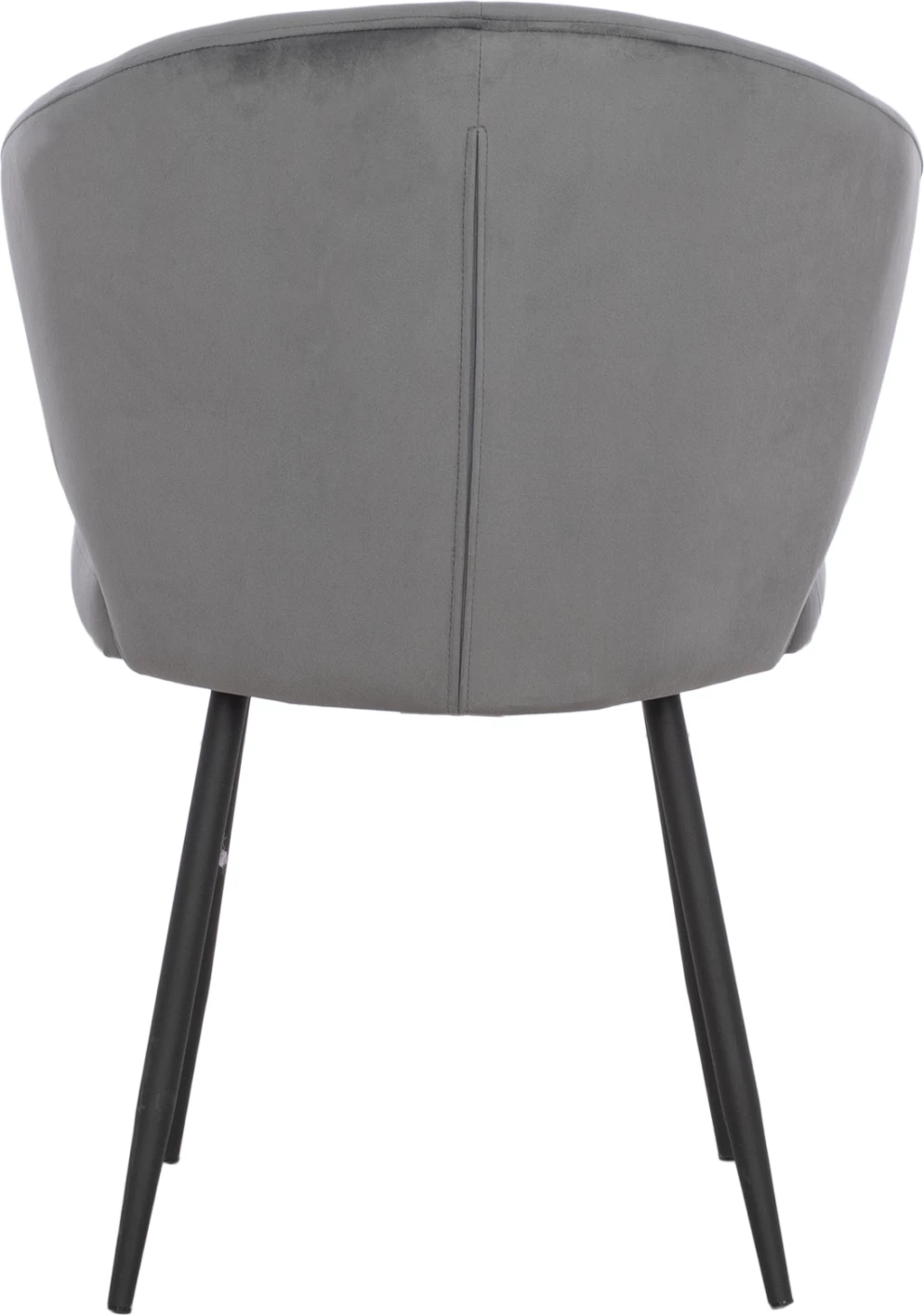 Karrige JIYA me kadife gri & skelet metalik të zi FH8728.01 60x60x85 cm, set prej 2 copë