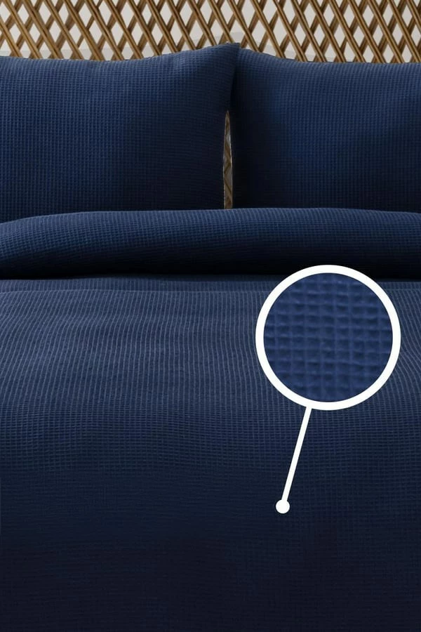Pike teke, teksturë waffle, ngjyrë navy blue