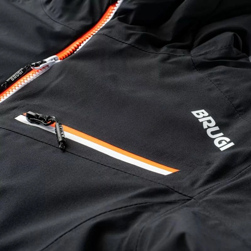 Xhaketë e izoluar Brugi për meshkuj, e zezë me portokalli