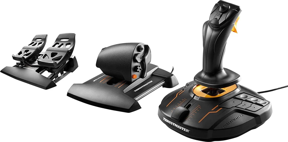 Set kontrollash fluturimi Thrustmaster T.16000M FCS Flight Pack për PC, USB, paketë 3-në-1, i zi