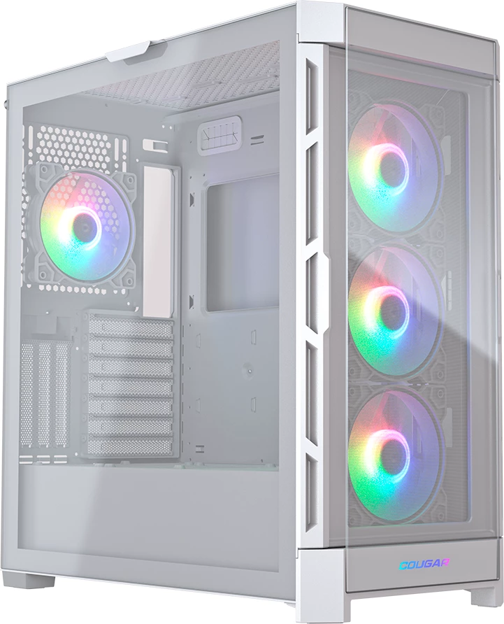 Kasë COUGAR DUOFACE PRO RGB Midi Tower, ATX, tempered glass, USB-C, e bardhë
