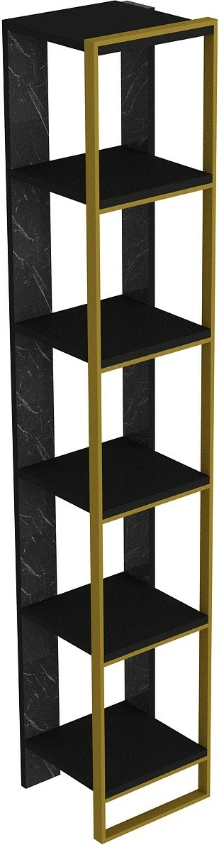 Raft librash Hanah Home, Polka 2, i zi dhe i artë (2 copë)