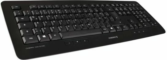 Tastierë dhe maus Cherry DW 5100, Full-size (100%), Wireless, RF Wireless, QWERTZ, e zezë