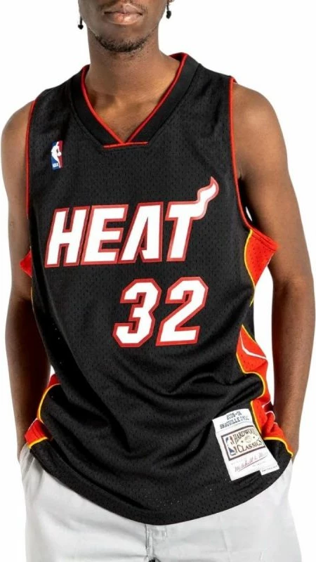 Maicë për meshkuj Mitchell & Ness, NBA Swingman Miami Heat Shaquille O'Neal, e zezë
