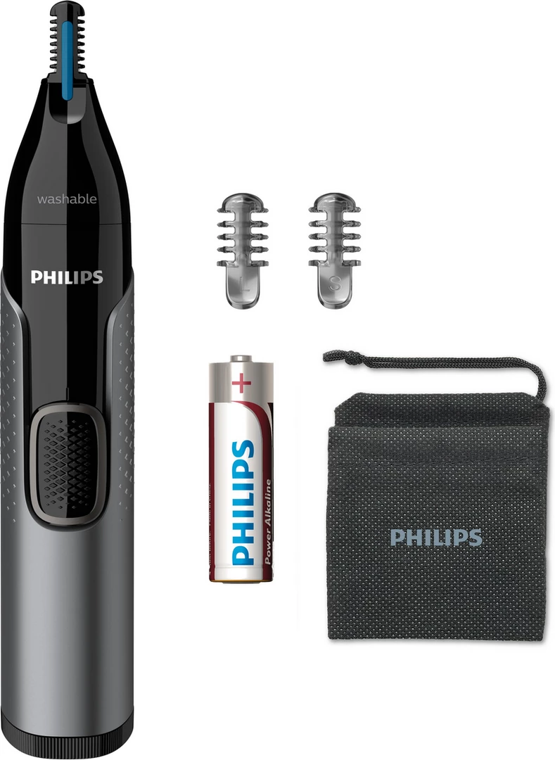 Makinë rroje Philips NT3650/16 trimer për hundë/veshë me krehra, e larshme, Black