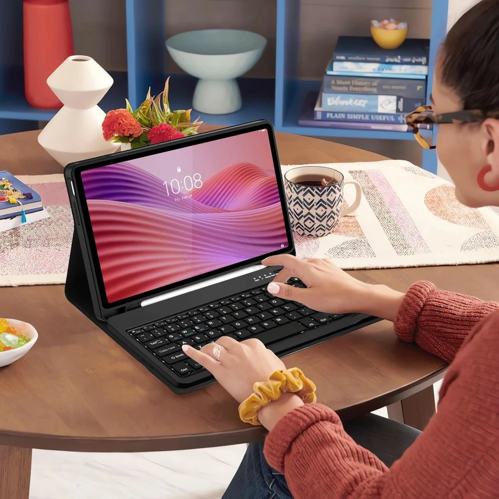 Mbështjellës me tastierë Bluetooth Tech-Protect SC Pen për Lenovo Tab 10.1 TB-311, e zezë