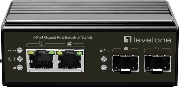 Switch Level One IGP-0432, 2x GE, 2x GSFP, 60W, 2x PoE+, zi