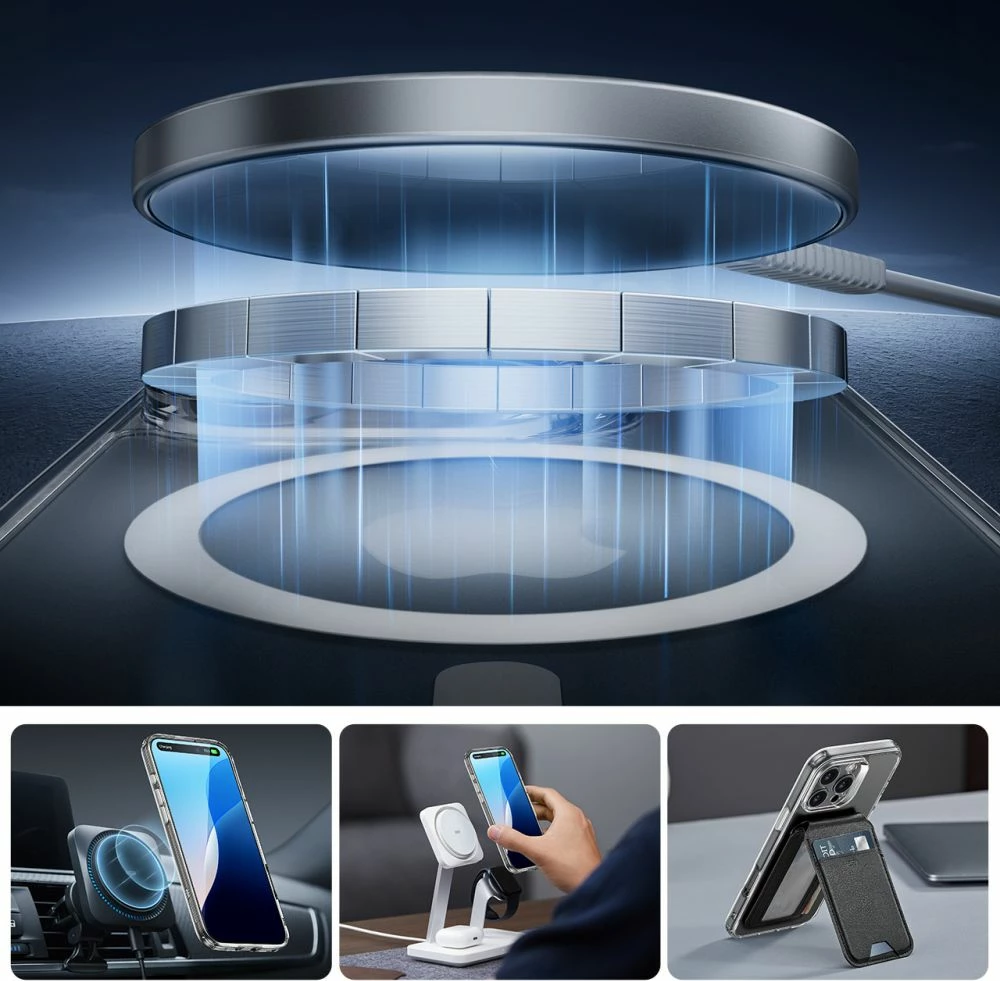 Mbështjellës ESR Classic Pro Set HaloLock MagSafe për iPhone 16 Pro, Transparent