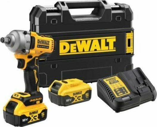Çelës udar Dewalt DCF891P2T 1/2\" 18V 812Nm 2x5Ah 4 shpejtësi, verdhë/zi, set me TSTAK