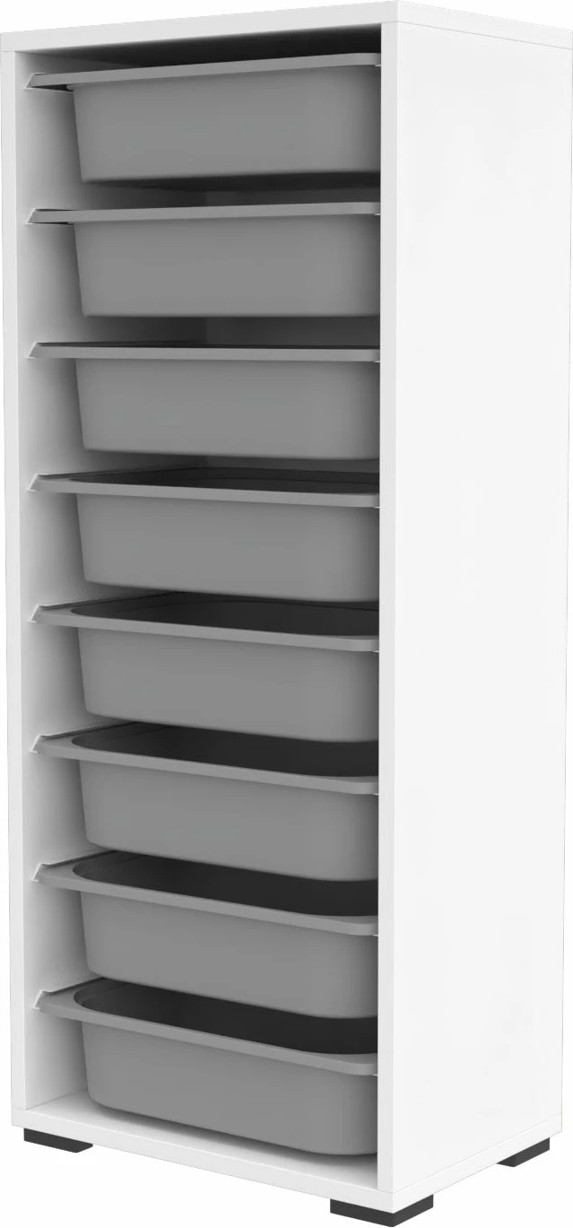 Dollap multifunksional Hanah Home, Cara 8N, i bardhë-gri