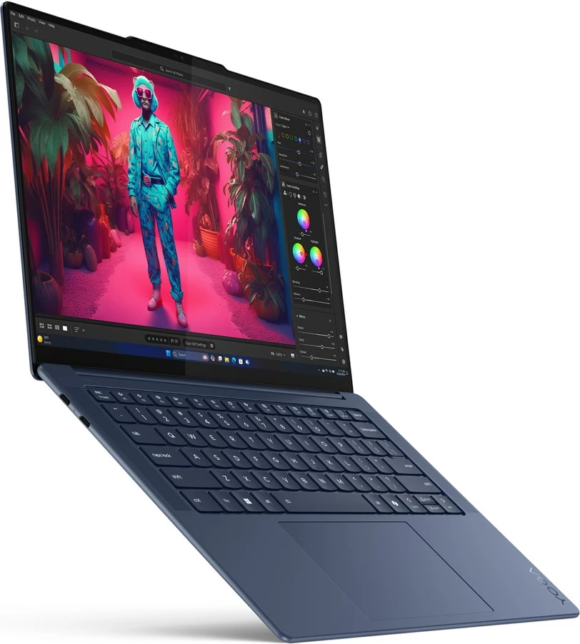 Laptop Lenovo Yoga Slim 7 14Q8X9 Copilot+, Qualcomm Snapdragon X1E-78-100, 14.5" Touchscreen 3K, 32 GB RAM, 512 GB SSD, Blu