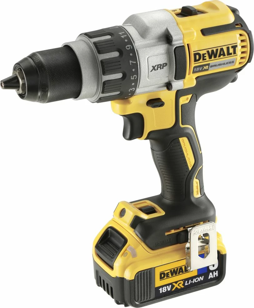 Bormakinë udaruese/vidhosëse pa kabllo DeWalt DCD996P2 18 V, 95 Nm, 2x 5 Ah, verdhë/zezë, set me karikues dhe valixhe TSTAK