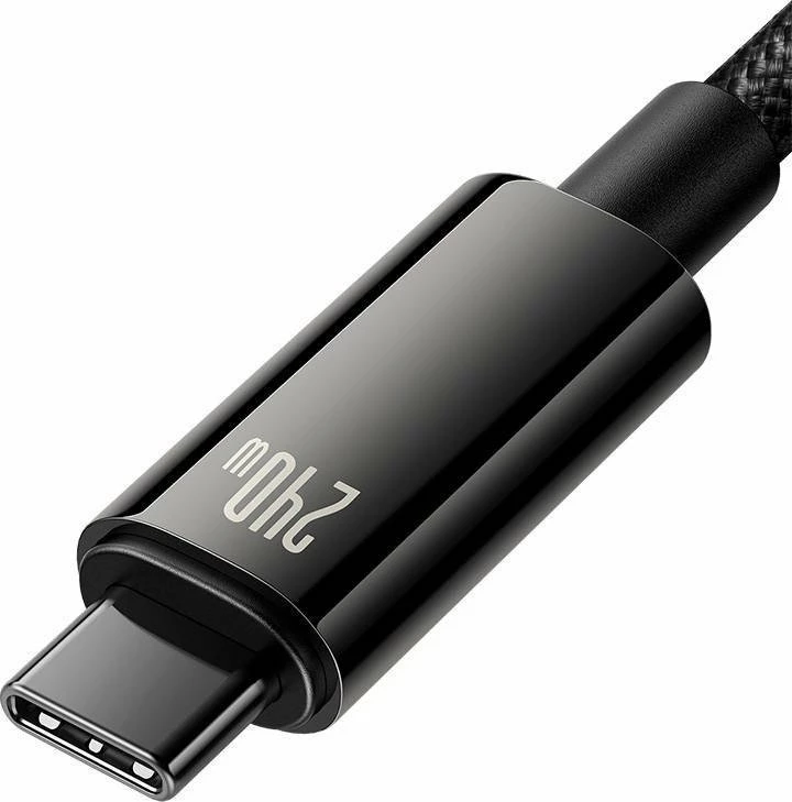Kabllo USB-C në USB-C Baseus Tungsten Gold CAWJ040001 1 m 240 W PD3.1 480 Mbps, e zezë