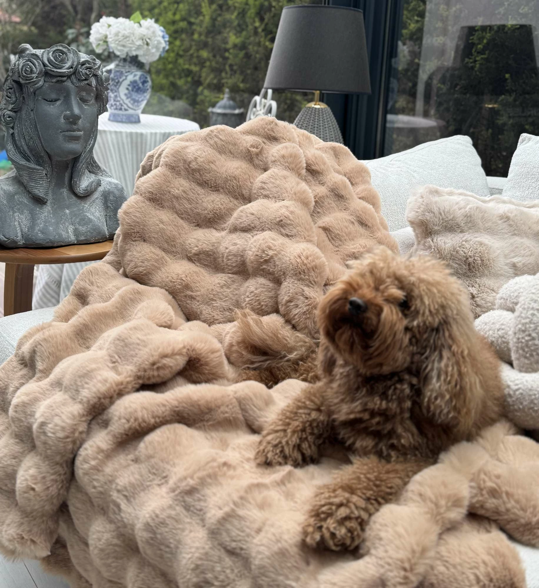 Shall për divan, Bubble, kafe, 200x150cm