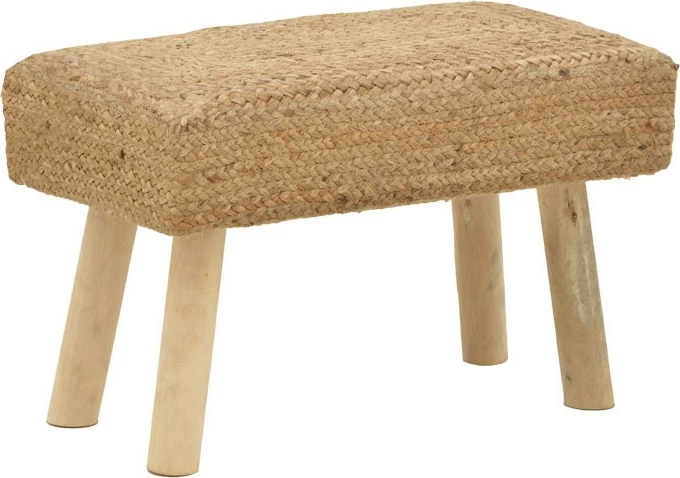 Karrige për bar Iolion Inart dru natyral-jute 60x30x40cm