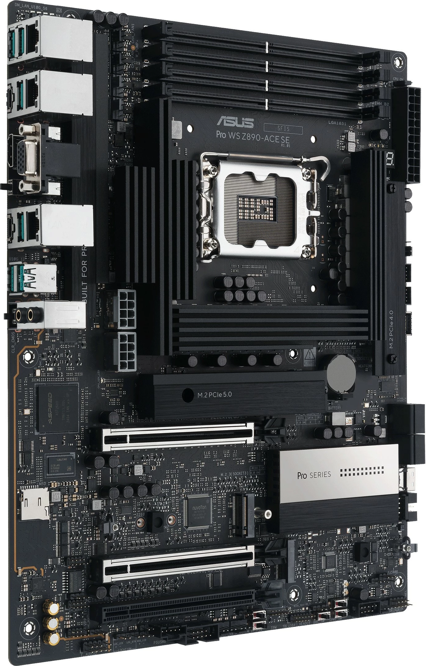 Pllakë amë ASUS Pro WS Z890-ACE SE, LGA 1851, DDR5, 256GB, PCIe 5.0, Thunderbolt 4