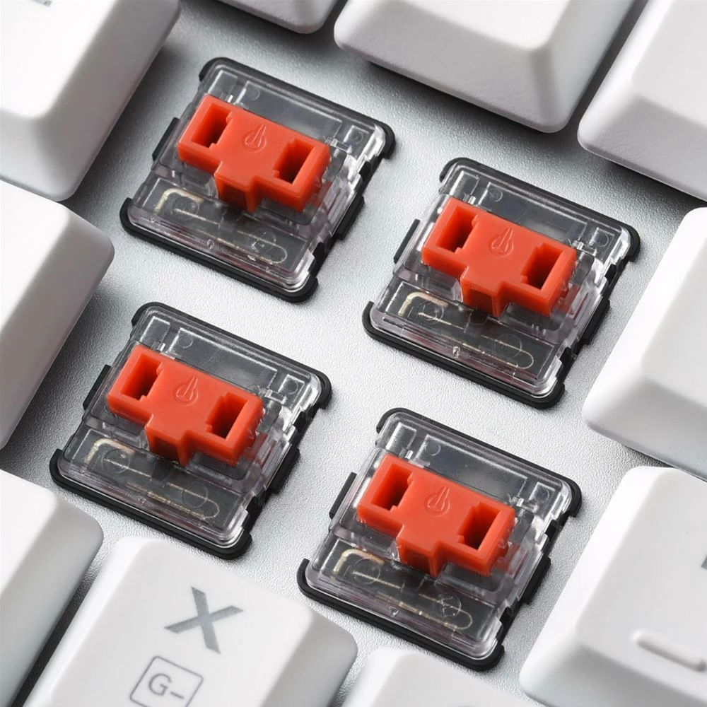 Tastierë mekanike Sharkoon PureWriter TKL RGB, Kailh Red, US Layout, e bardhë