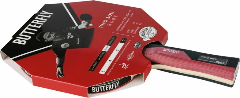 Reket pingpongu Butterfly, kuq e zi